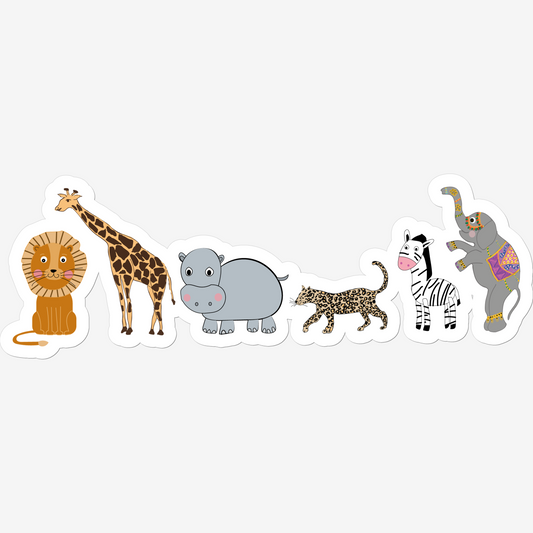 Jungle Animals Vinyl Sticker