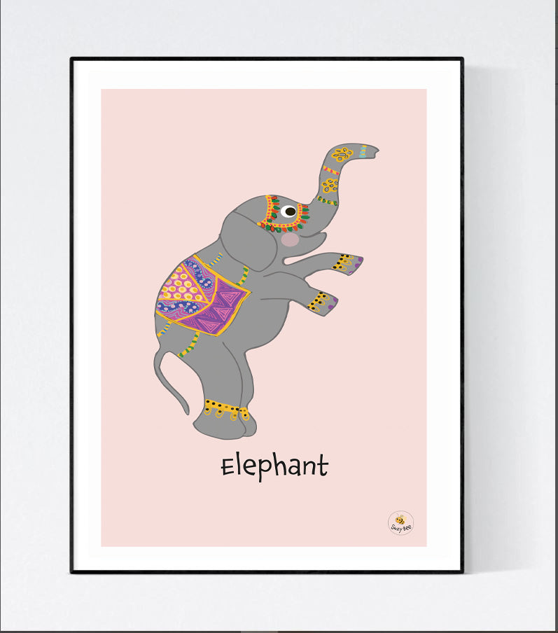 Ellie the Elephant - Children's Wall Art