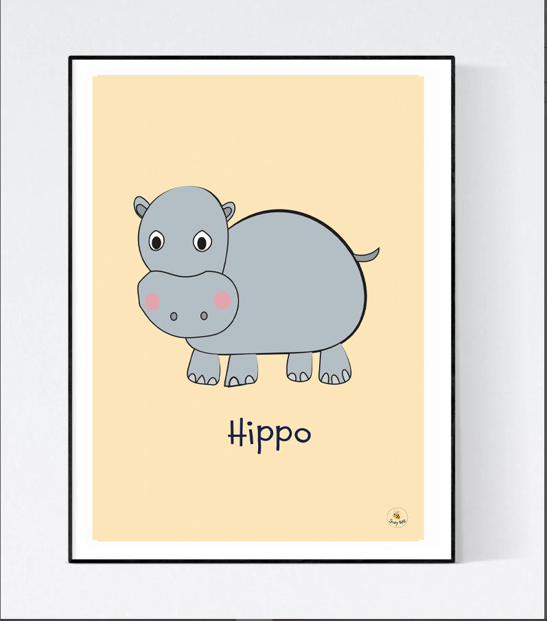 Hippo - Children's Wall Art