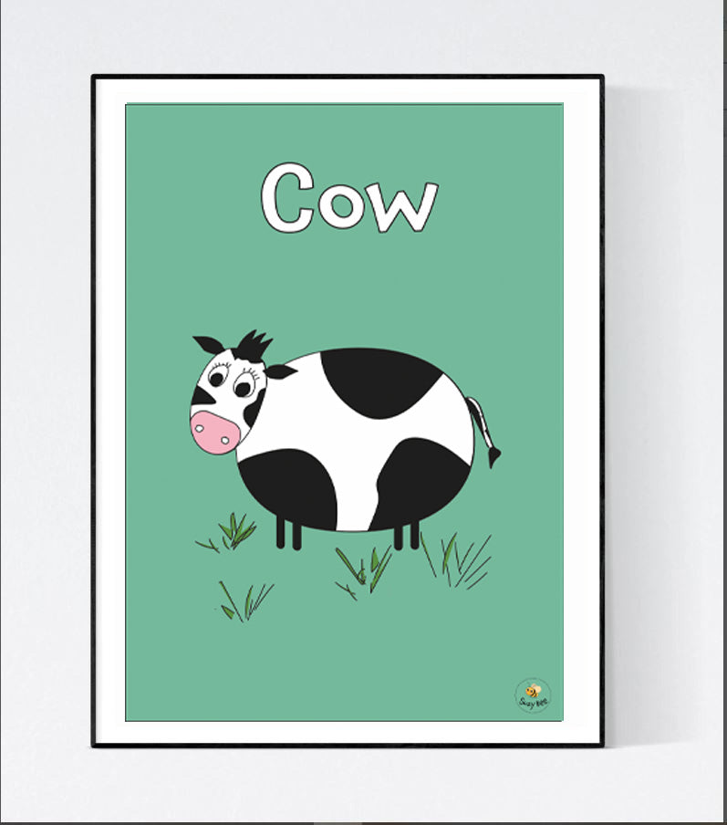 Cute Cow- Children's Wall Art