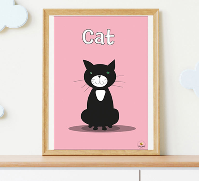 Cute Cat - Children's Wall Art