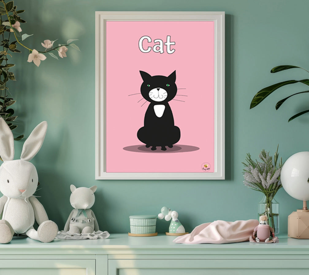 Cute Cat - Children's Wall Art