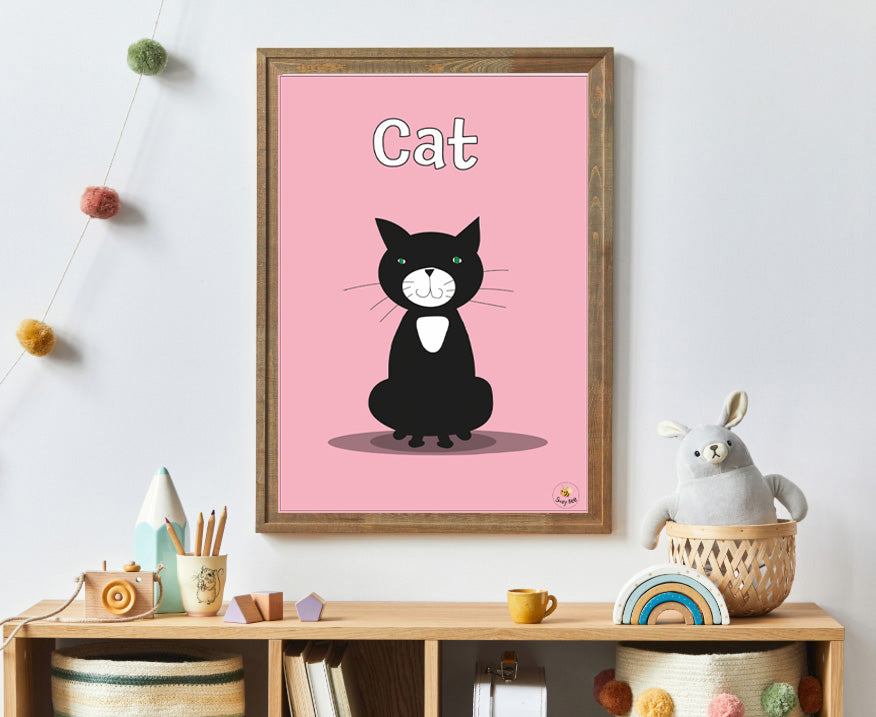 Cute Cat - Children's Wall Art