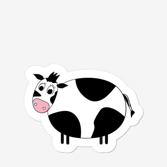 Cute Cow Vinyl Sticker