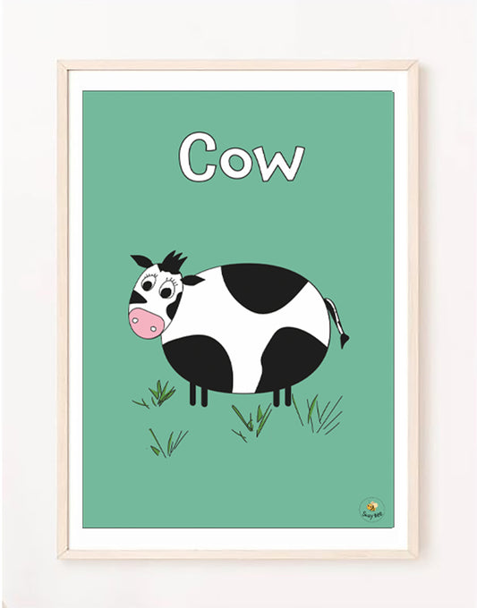 Cute Cow- Children's Wall Art