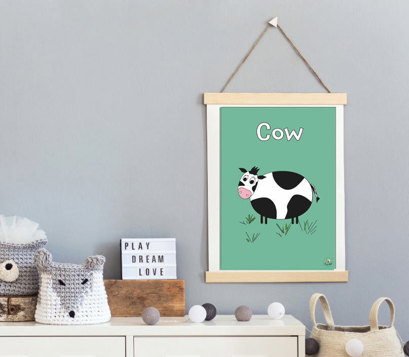 Cute Cow- Children's Wall Art