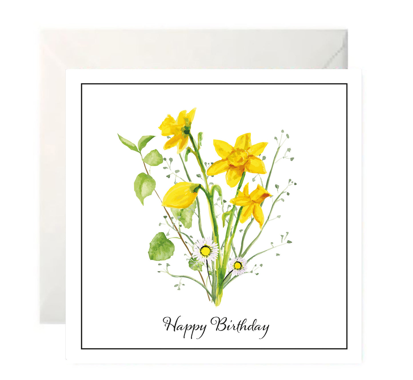 Daffodils & Daisies - Happy Birthday Card