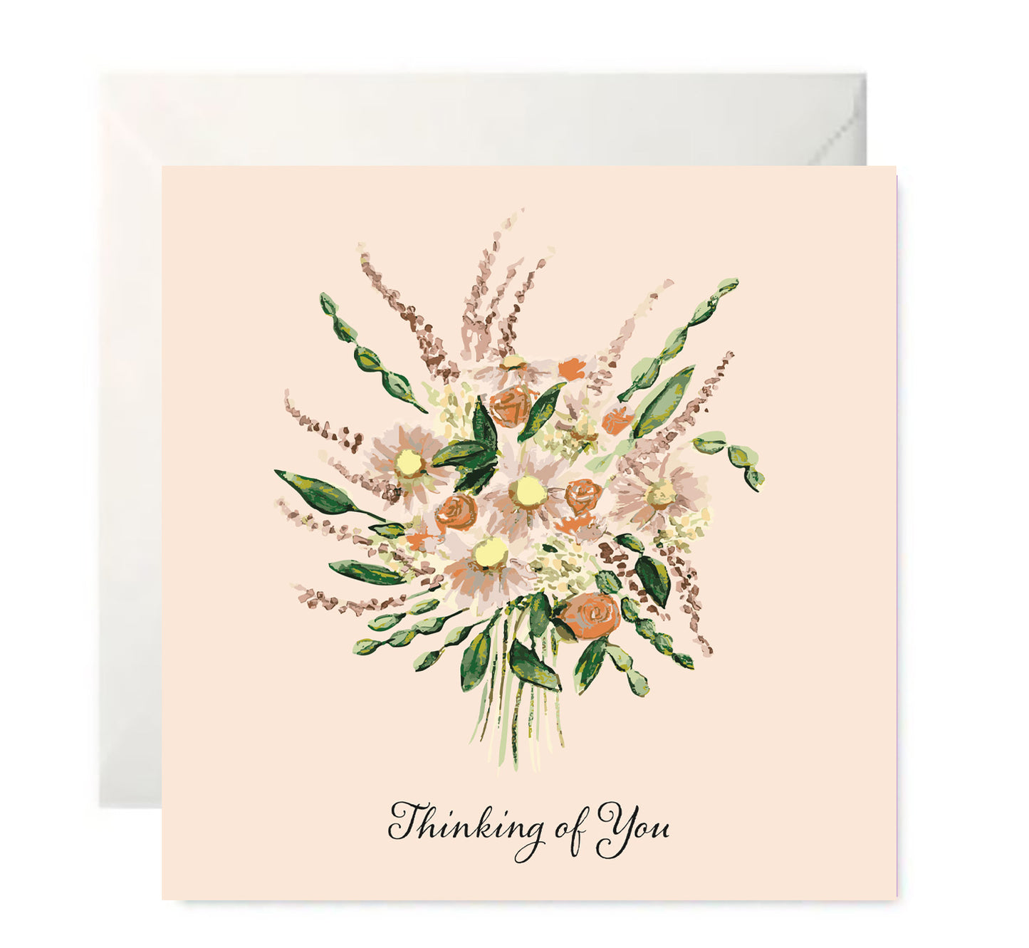 Daisy Bouquet I - Thinking of You - Sentiment Card