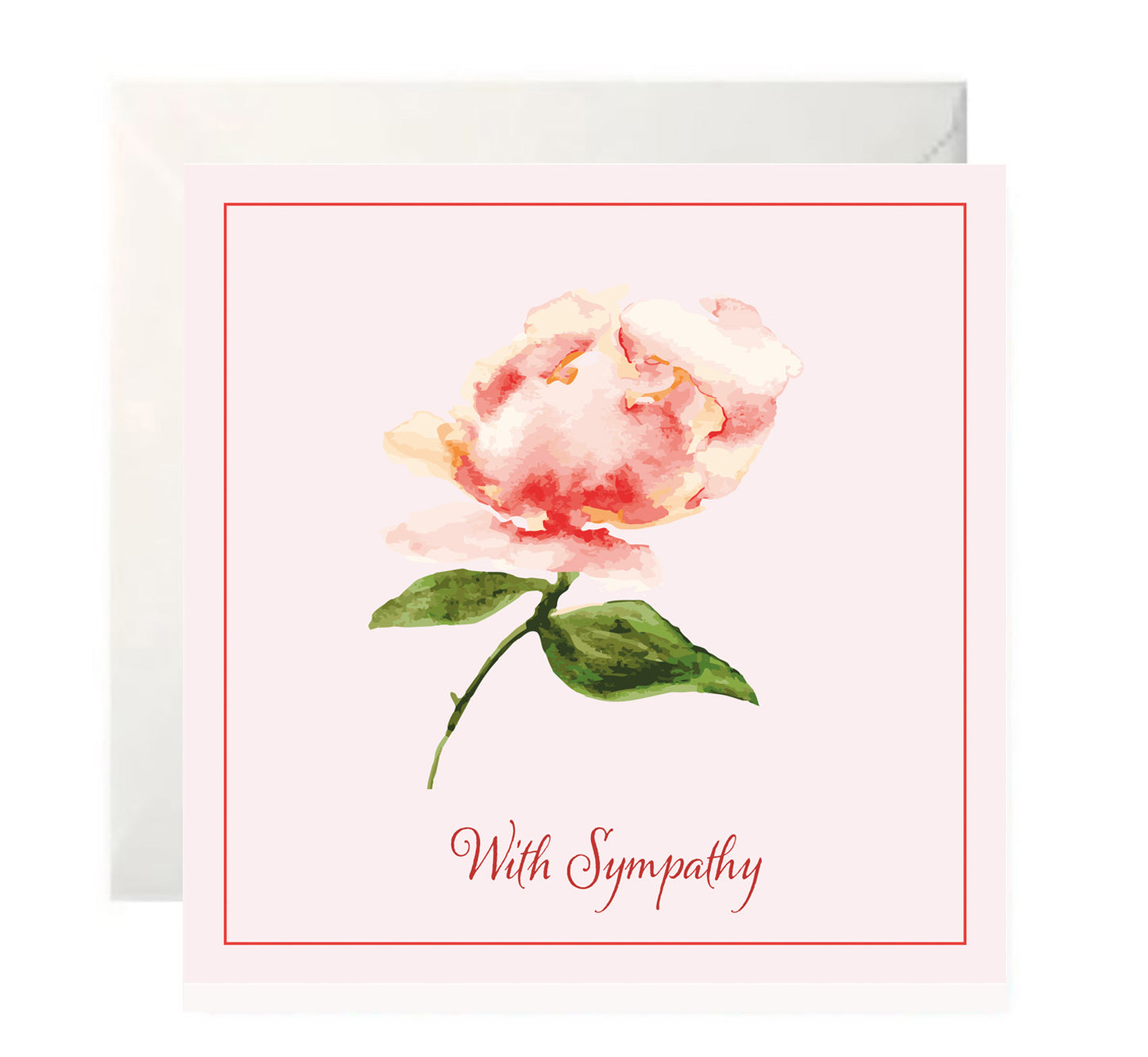 Delicate Peony - Sympathy Card