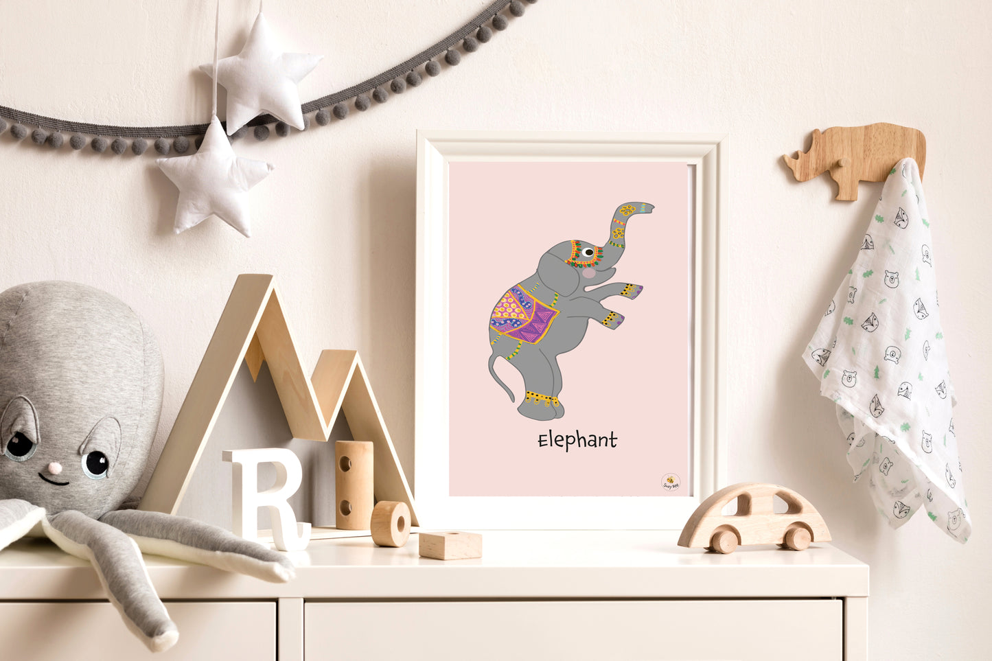 Ellie the Elephant - Children's Wall Art