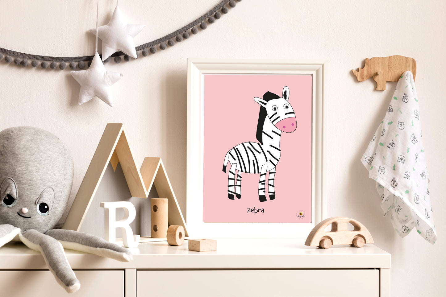 Cute Zebra - Children's Wall Art