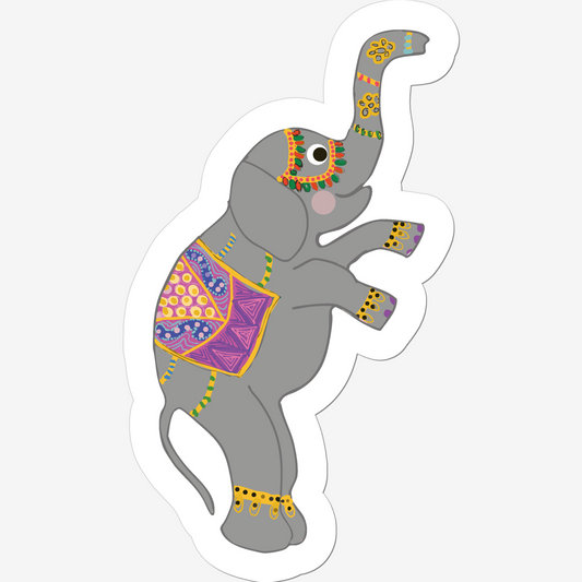 Elephant Vinyl Sticker - Jungle Animals