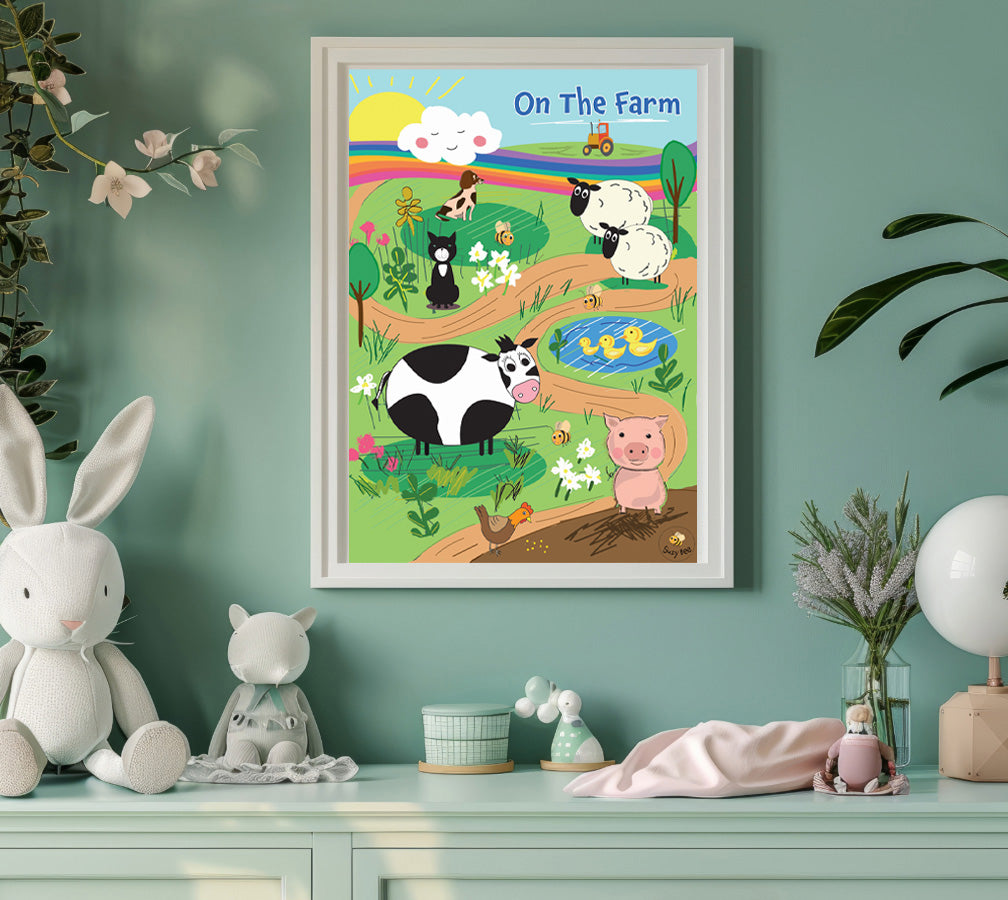 On the Farm- Children's Wall Art