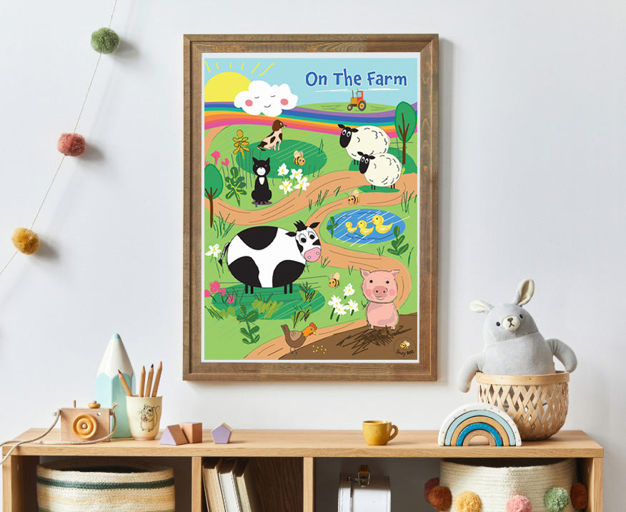 On the Farm- Children's Wall Art