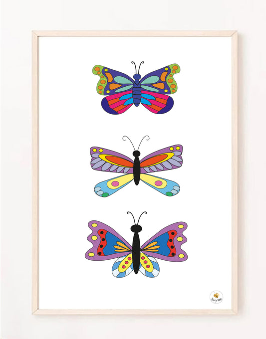 Butterflies - Primary 3- Children's Wall Art