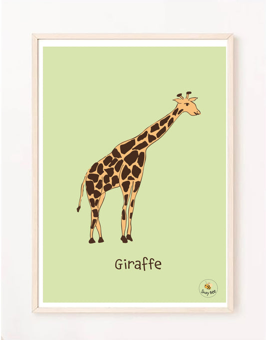 Tall Giraffe - Children's Wall Art