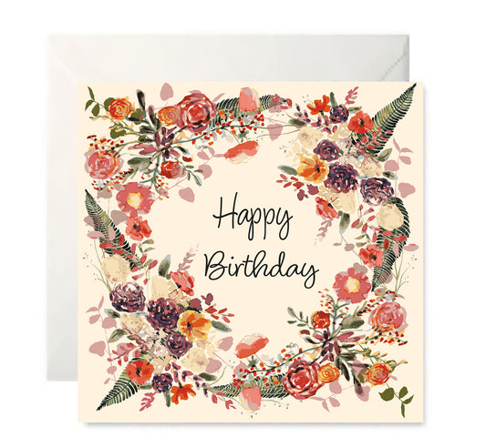 Harvest -Vintage - Happy Birthday Card