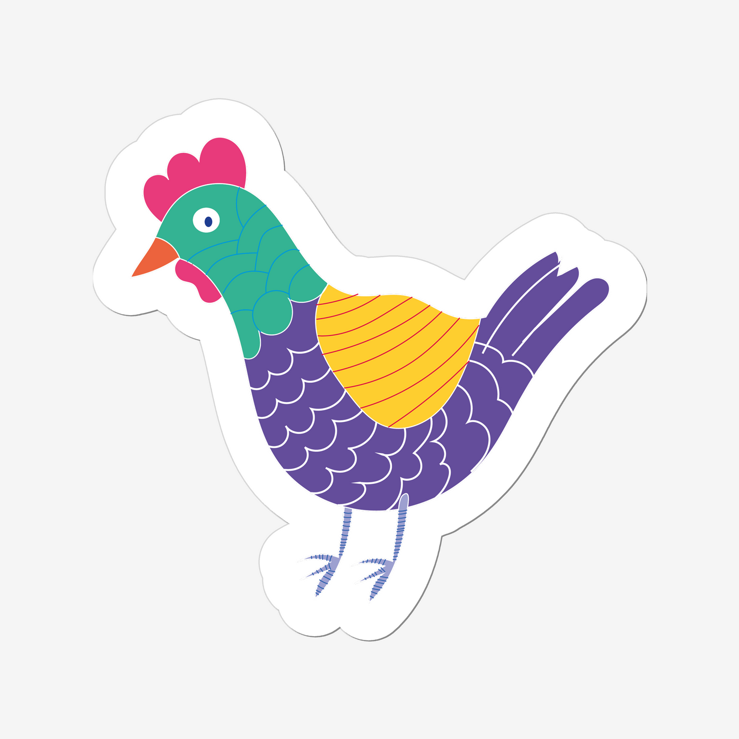 Cute Hen Vinyl Sticker