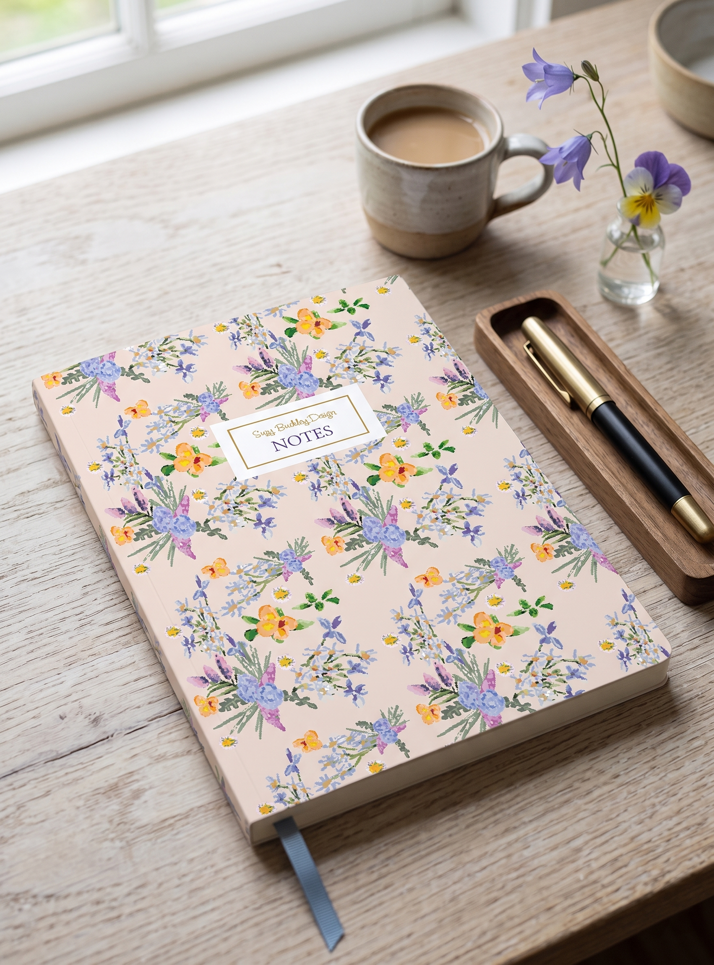 Hydrangea Pattern - Notebook A5