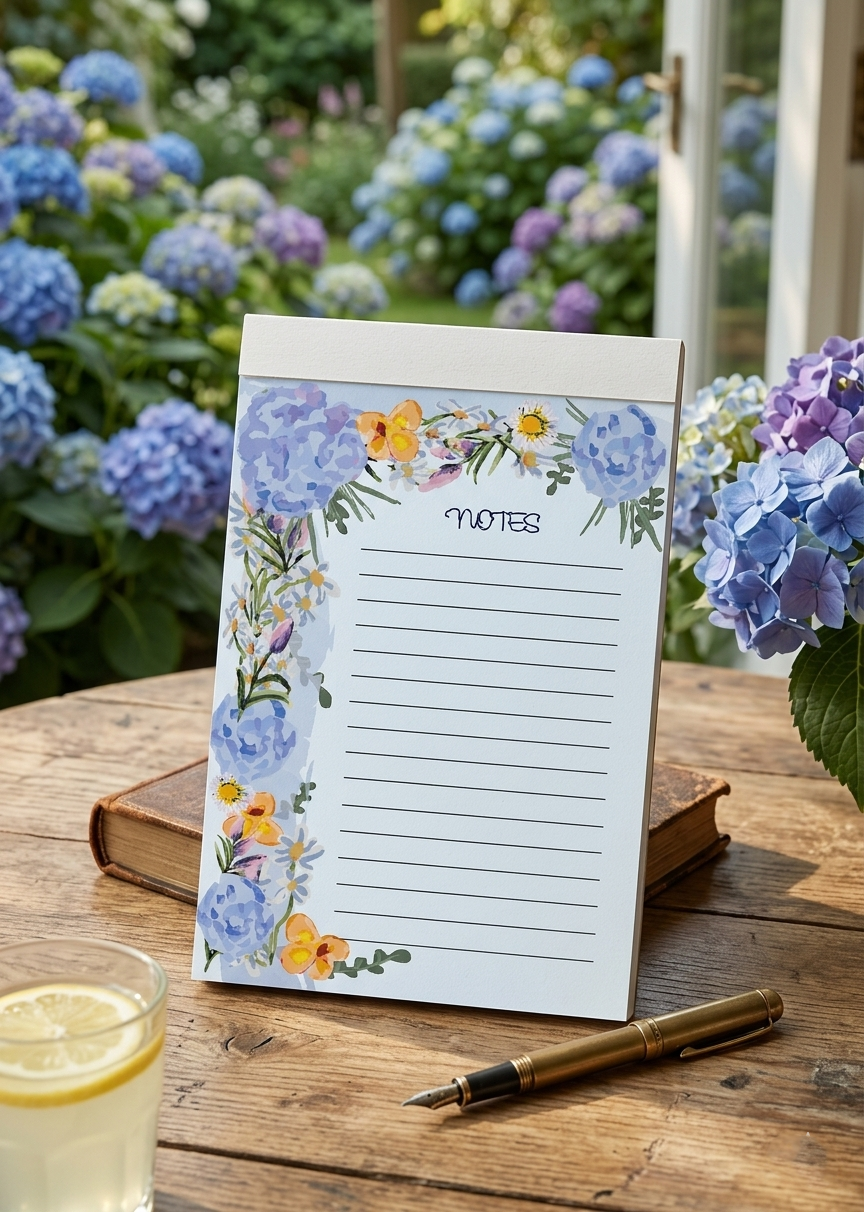 Hydrangea - A5 Memo Pad