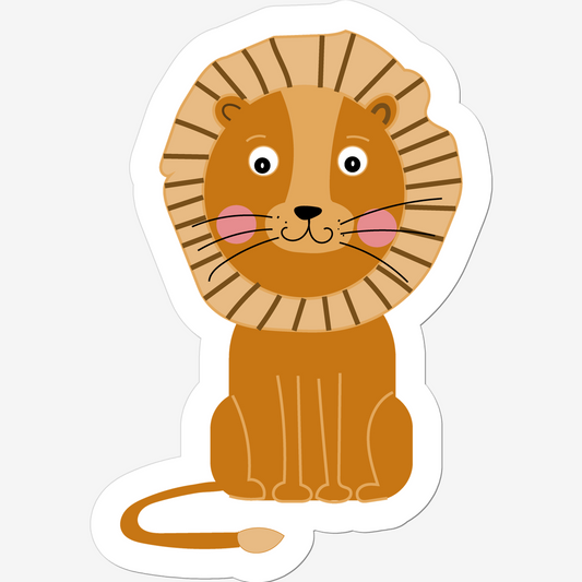 Lion Vinyl Sticker - Jungle Animals