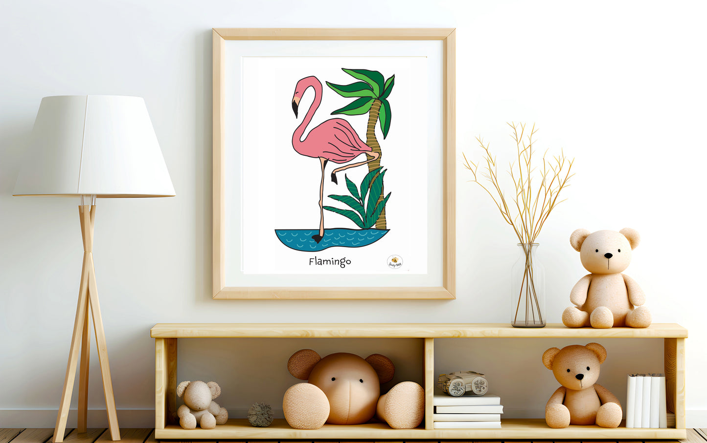 Pink Flamingo - Children's Wall Art