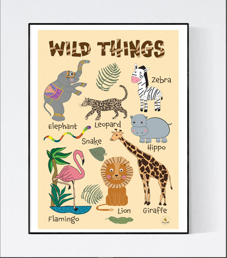 Wild Things - Jungle Animal Wall Art