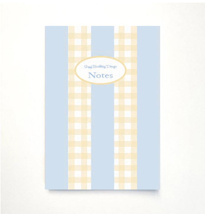 Blue Stripe & Yellow Gingham A5 Notebook – Heirloom Collection
