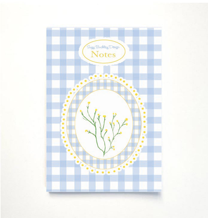 Blue Gingham Buttercup A5 Notebook – Heirloom Collection