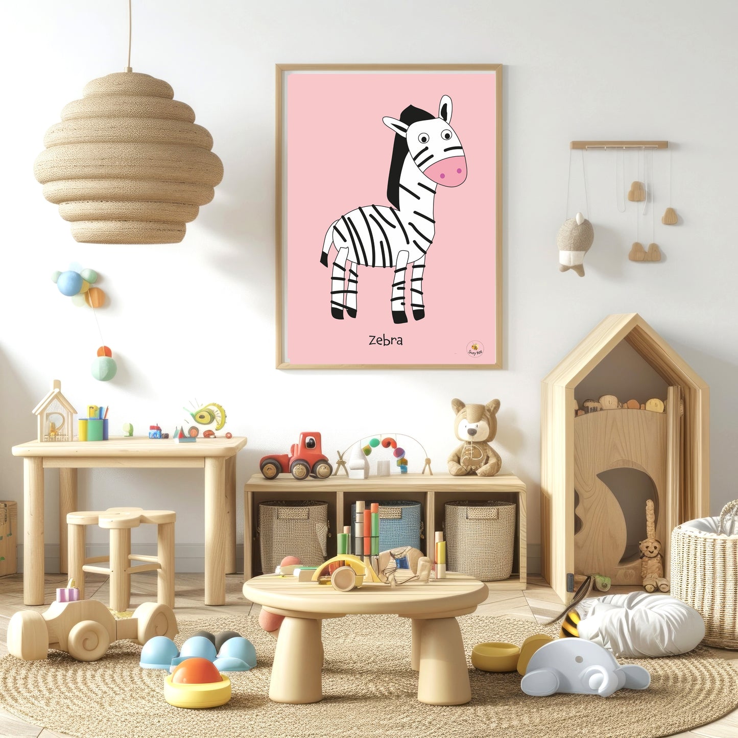 Cute Zebra - Children's Wall Art