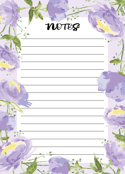 Purple Peony - A5 Memo Pad