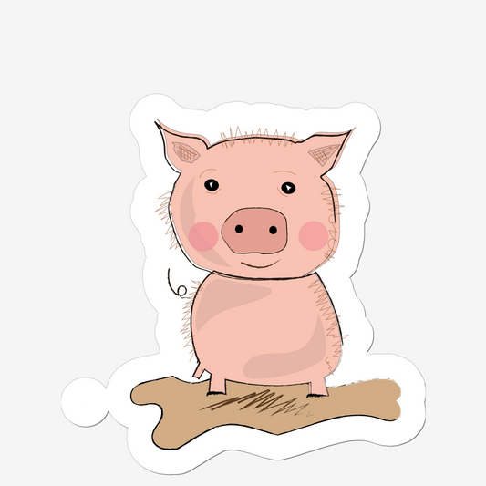 Cute Pig Vinyl Sticker
