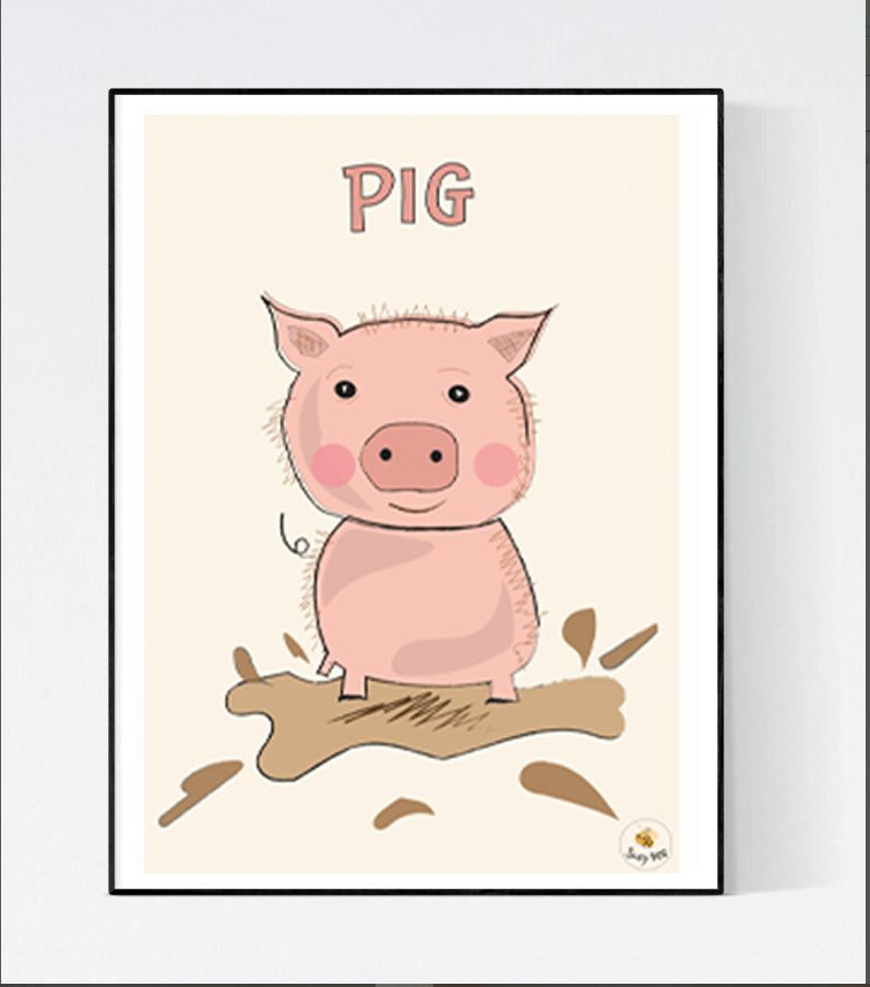 Percy Pig - Children's Wall Art