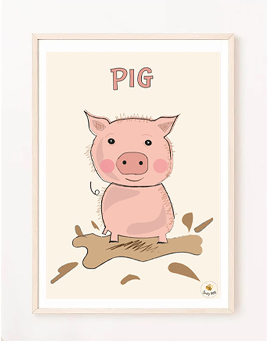 Percy Pig - Children's Wall Art