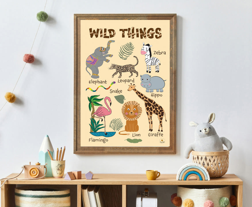 Wild Things - Jungle Animal Wall Art