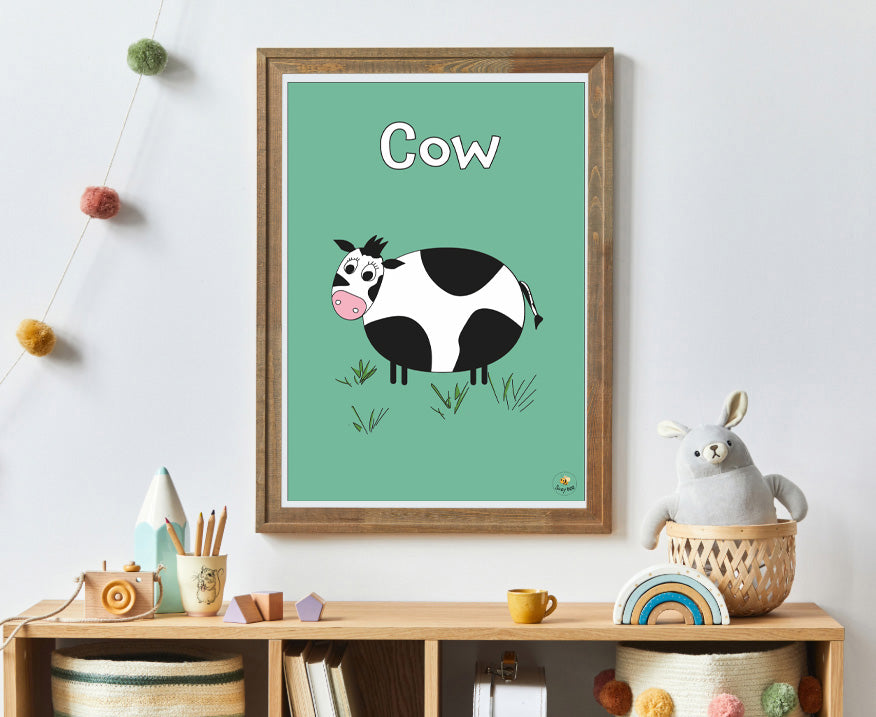 Cute Cow- Children's Wall Art