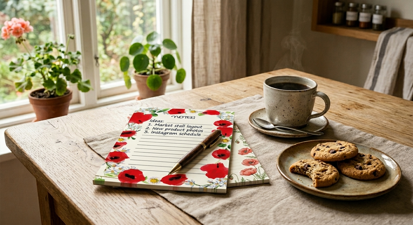 Poppy - August Birthflower - A5 Memo Pad
