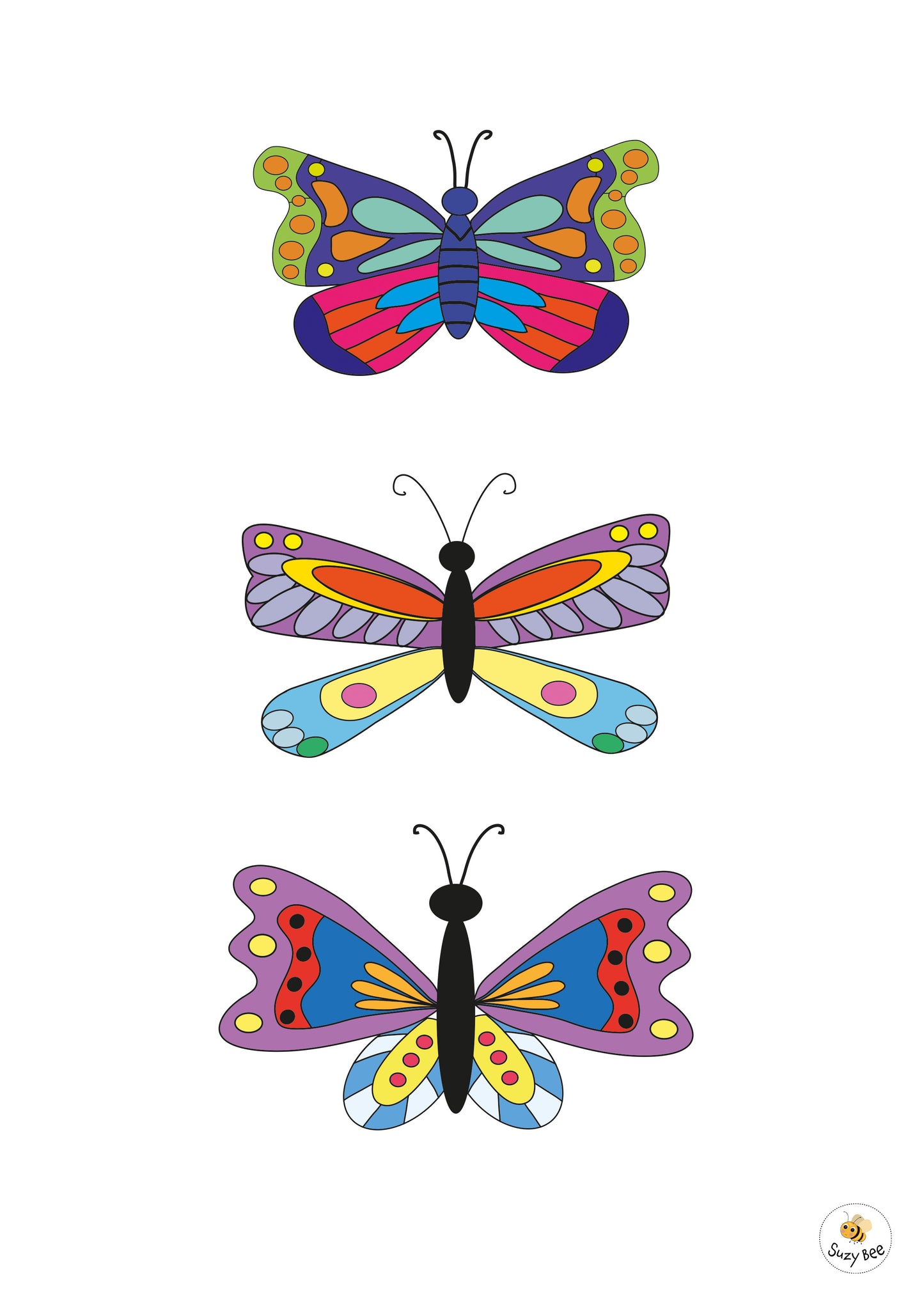 Butterflies - Primary 3- Children's Wall Art