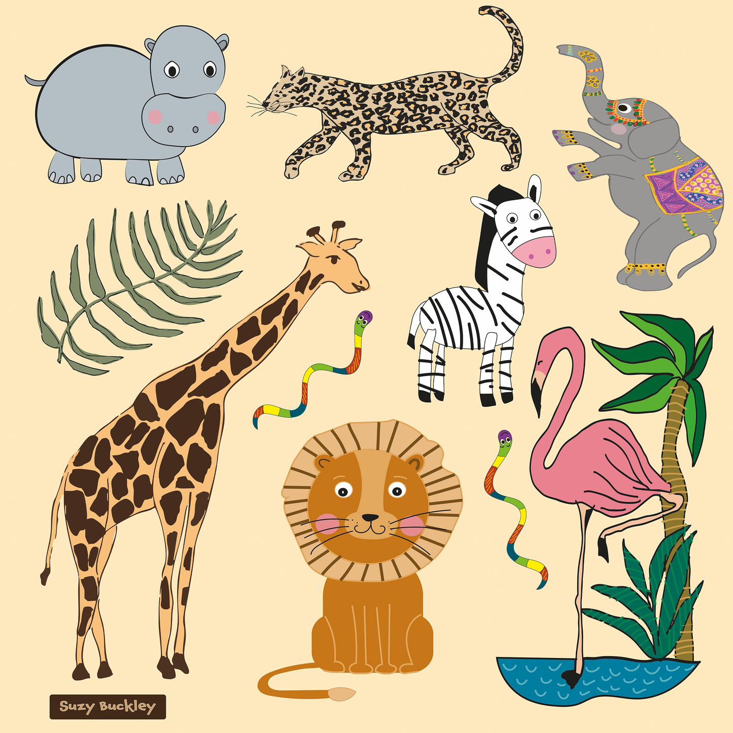 Safari Animal Cushion