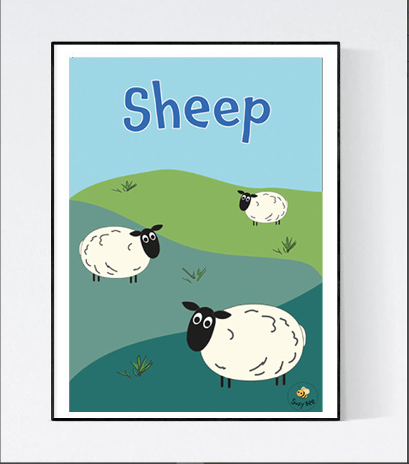 Sheep - Children's Wall Art