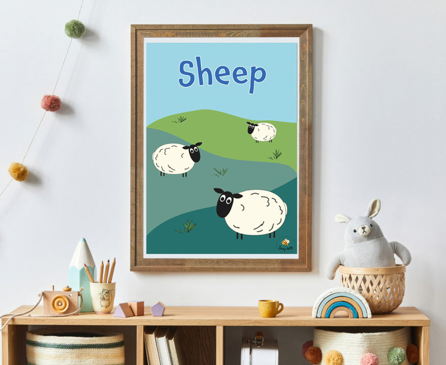 Sheep - Children's Wall Art