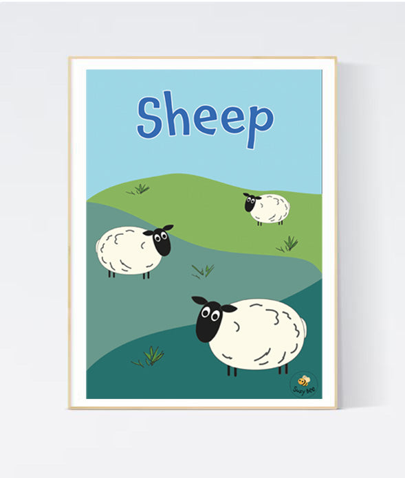 Sheep - Children's Wall Art