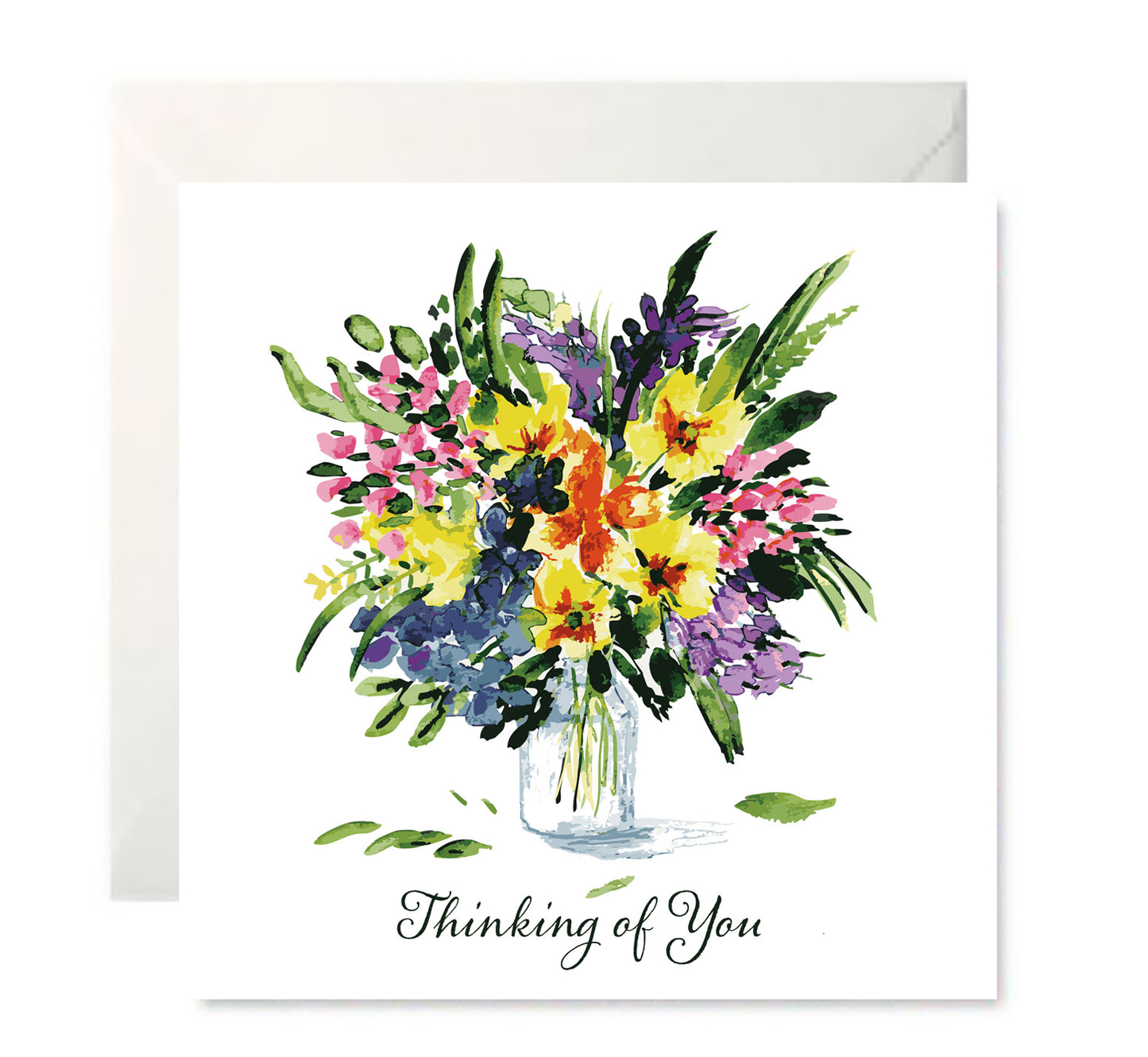Spring Bouquet - Thinking of You - Sentiment Card