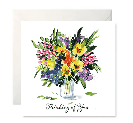 Spring Bouquet - Thinking of You - Sentiment Card