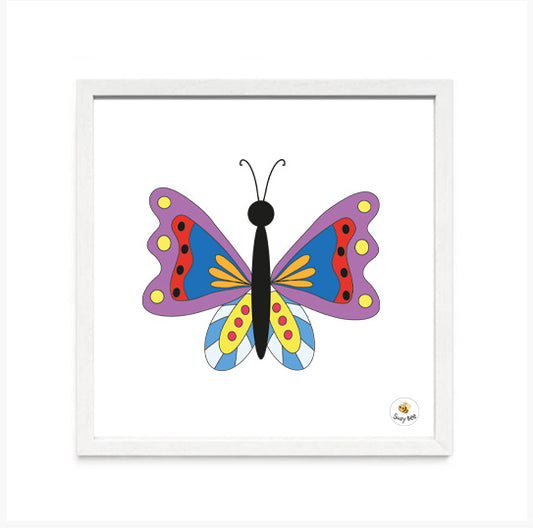 Butterfly - Dramatic Print- Children's Wall Art