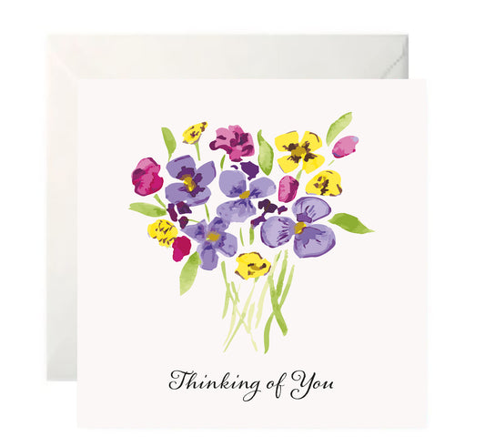 Sweet Pansies - Thinking of You Card