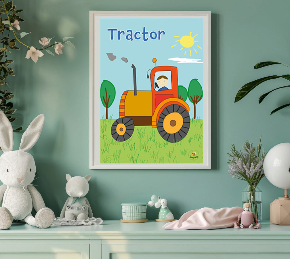 Tractor - Children's Wall Art