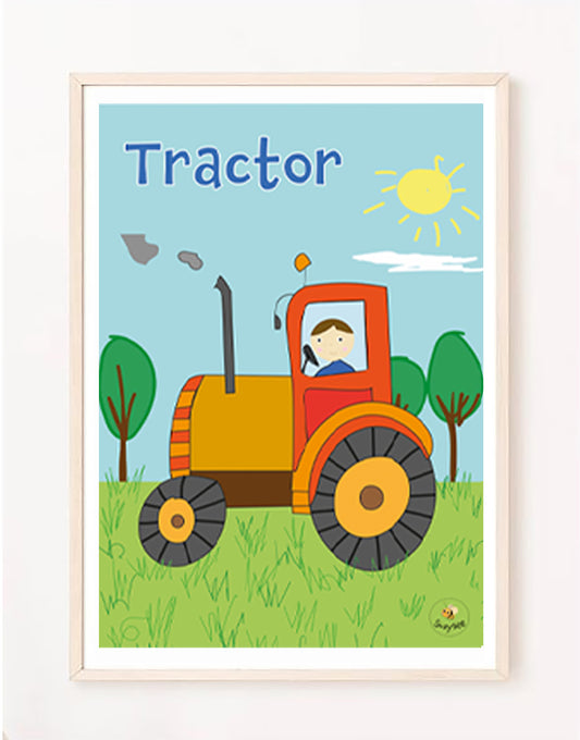 Tractor - Children's Wall Art