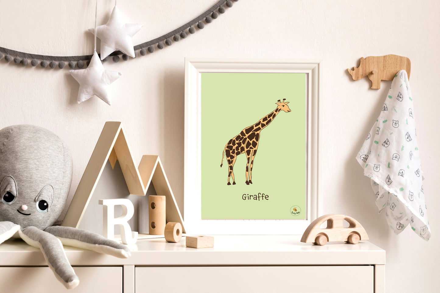 Tall Giraffe - Children's Wall Art