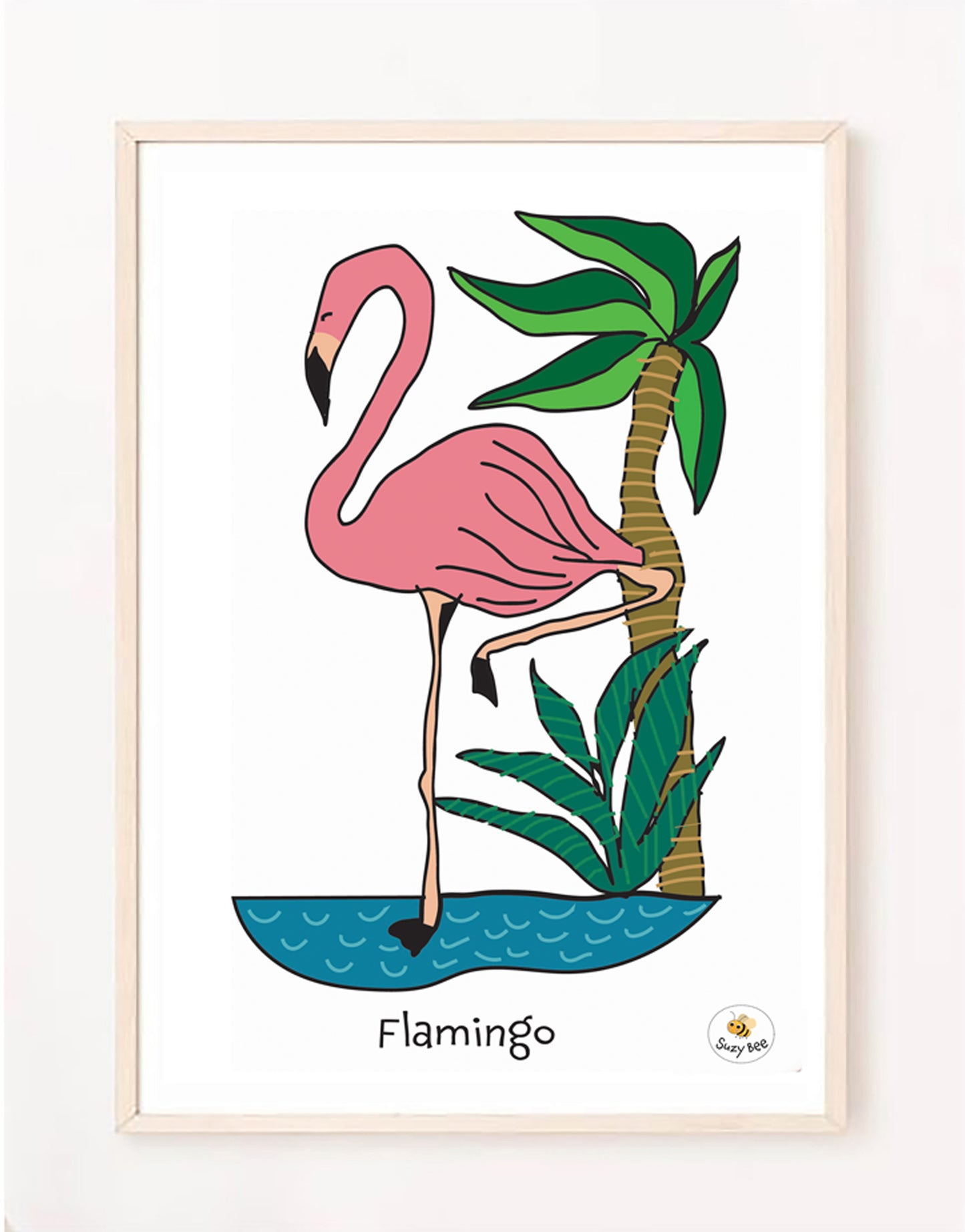 Pink Flamingo - Children's Wall Art